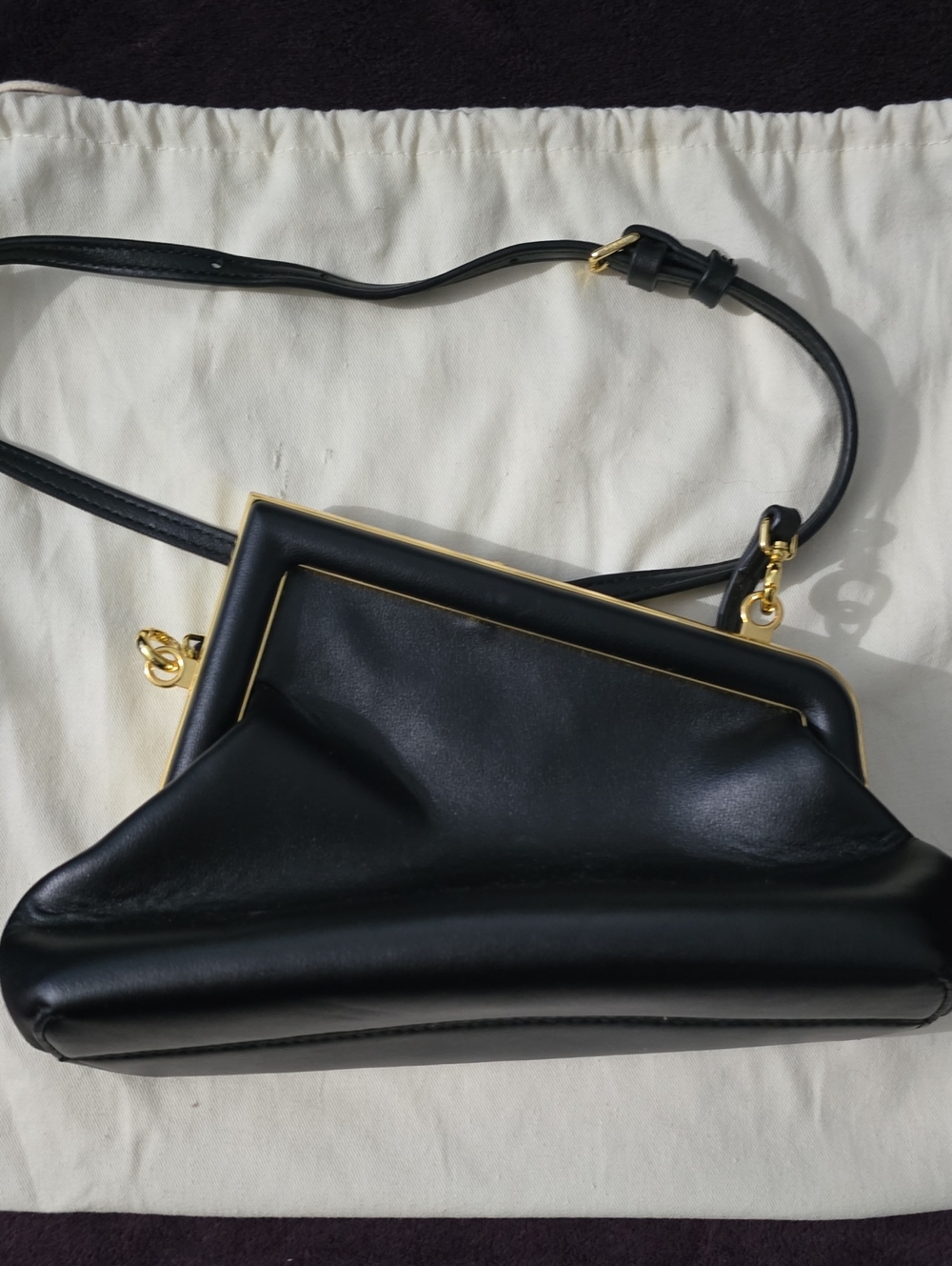 Fenti First Clutch Leather Top-Handle Crossbody Bag - Picture 2 of 9